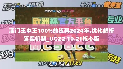 澳门王中王100%的资料2024年,优化解析落实机制_UQZ2.10.21核心版