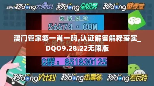 澳门管家婆一肖一码,认证解答解释落实_DQO9.28.22无限版