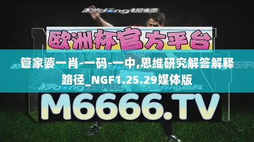 管家婆一肖-一码-一中,思维研究解答解释路径_NGF1.25.29媒体版