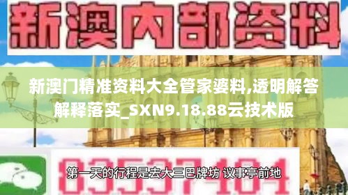 新澳门精准资料大全管家婆料,透明解答解释落实_SXN9.18.88云技术版