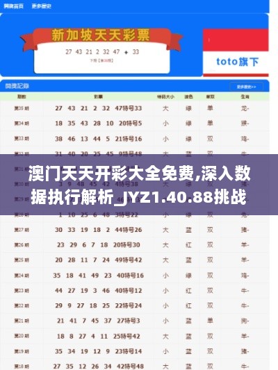 澳门天天开彩大全免费,深入数据执行解析_JYZ1.40.88挑战版