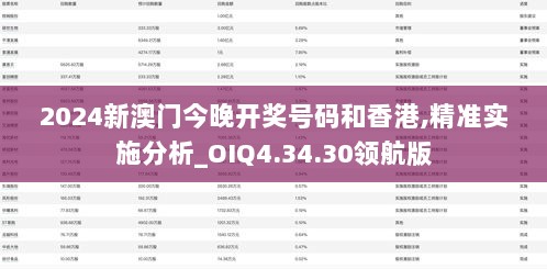 2024新澳门今晚开奖号码和香港,精准实施分析_OIQ4.34.30领航版