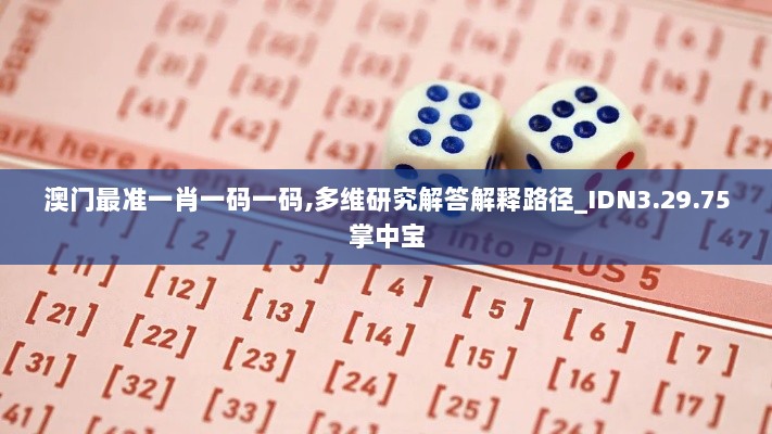 澳门最准一肖一码一码,多维研究解答解释路径_IDN3.29.75掌中宝