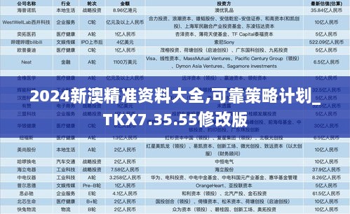 2024新澳精准资料大全,可靠策略计划_TKX7.35.55修改版