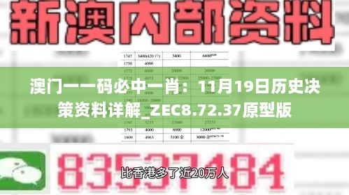 澳门一一码必中一肖：11月19日历史决策资料详解_ZEC8.72.37原型版