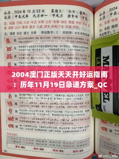 2004澳门正版天天开好运指南：历年11月19日急速方案_QCG5.38.32漏版