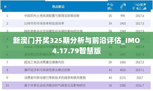 新澳门开奖325期分析与前沿评估_IMO4.17.79智慧版