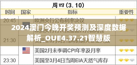 2024澳门今晚开奖预测及深度数据解析_OUE4.37.21智慧版