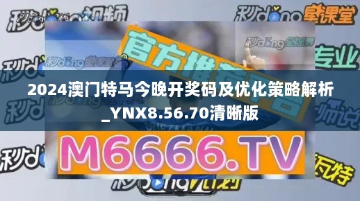 2024澳门特马今晚开奖码及优化策略解析_YNX8.56.70清晰版