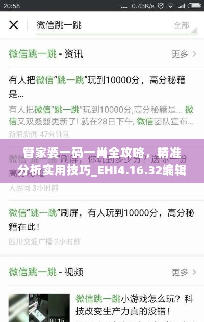 管家婆一码一肖全攻略，精准分析实用技巧_EHI4.16.32编辑版