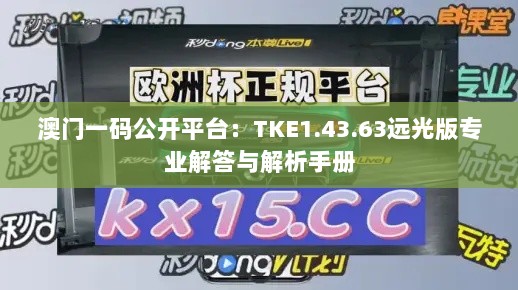 澳门一码公开平台：TKE1.43.63远光版专业解答与解析手册