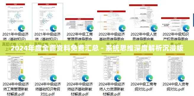 2024年度全面资料免费汇总 - 系统思维深度解析沉浸版