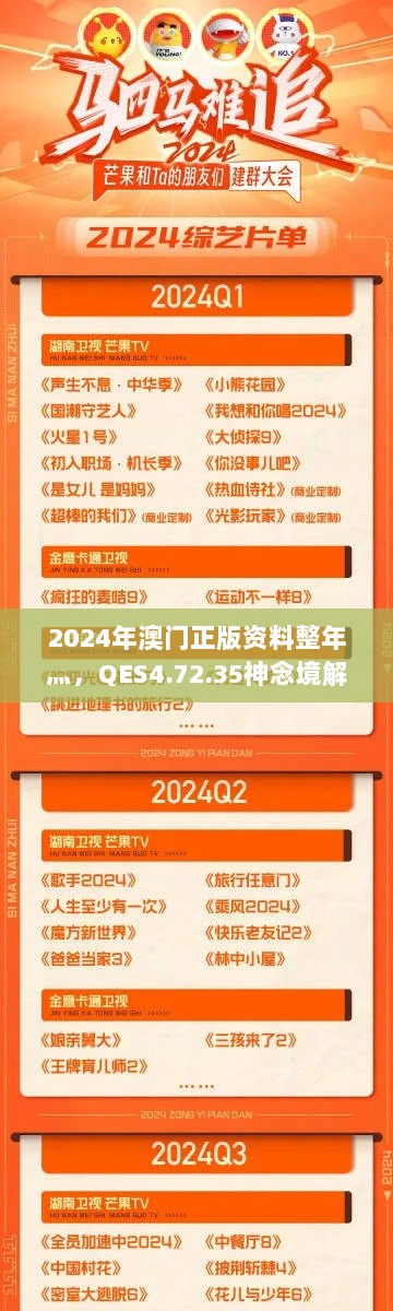 2024年澳门正版资料整年灬，QES4.72.35神念境解决方案速递