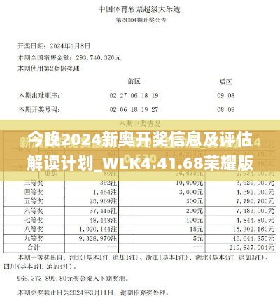 今晚2024新奥开奖信息及评估解读计划_WLK4.41.68荣耀版