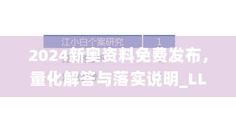 2024新奥资料免费发布，量化解答与落实说明_LLK2.15.91