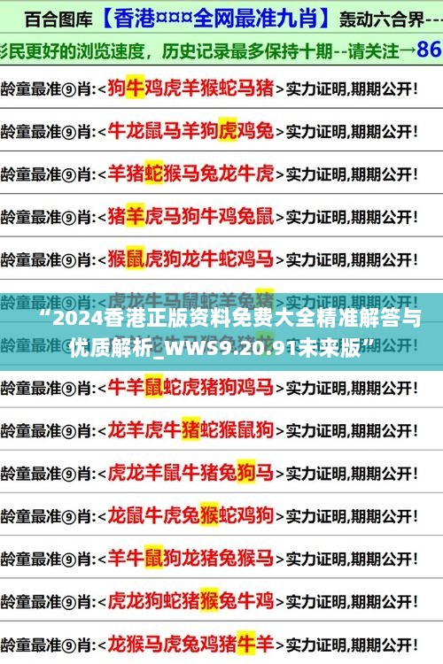 “2024香港正版资料免费大全精准解答与优质解析_WWS9.20.91未来版”