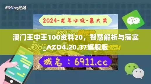 澳门王中王100资料20，智慧解析与落实_AZD4.20.37旗舰版