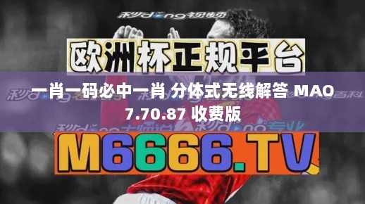 一肖一码必中一肖 分体式无线解答 MAO7.70.87 收费版