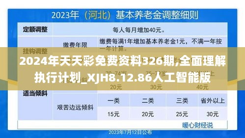 2024年天天彩免费资料326期,全面理解执行计划_XJH8.12.86人工智能版