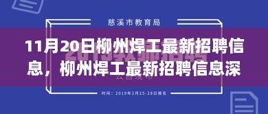 11月20日柳州焊工最新招聘信息深度解析与评测