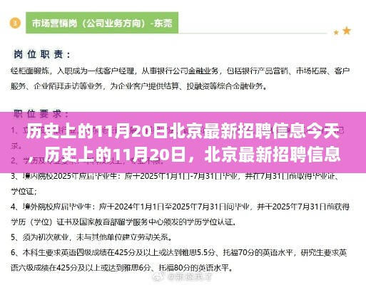 历史上的11月20日，北京最新招聘信息深度解析