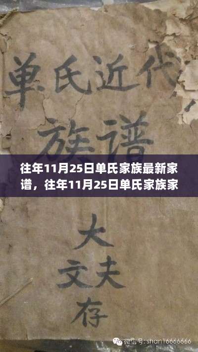 往年11月25日单氏家族家谱更新，传承与发展的家族故事