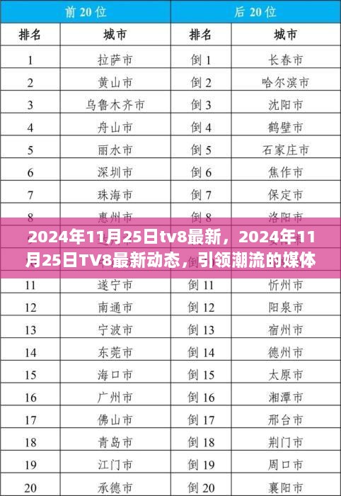 2024年11月25日TV8最新动态，引领潮流的媒体盛宴