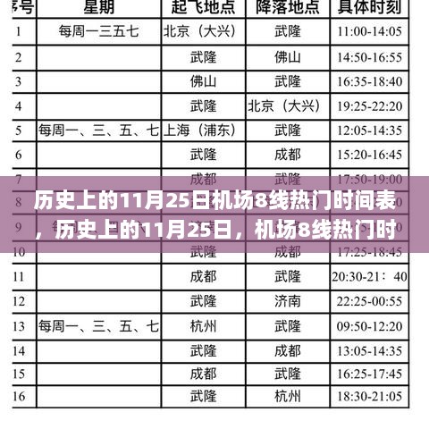 历史上的11月25日，机场8线热门时间表与城市脉动的交织