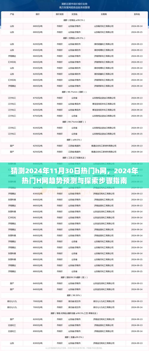 2024年热门H网趋势预测与探索步骤指南，探索网络潮流的未来路径