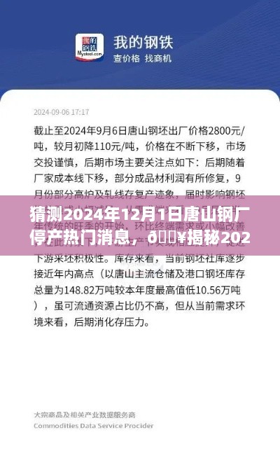 揭秘2024年唐山钢厂停产传闻的真相与背后原因