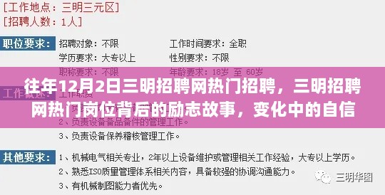 三明招聘网热门岗位背后的励志故事，自信与成就感在变化中的绽放