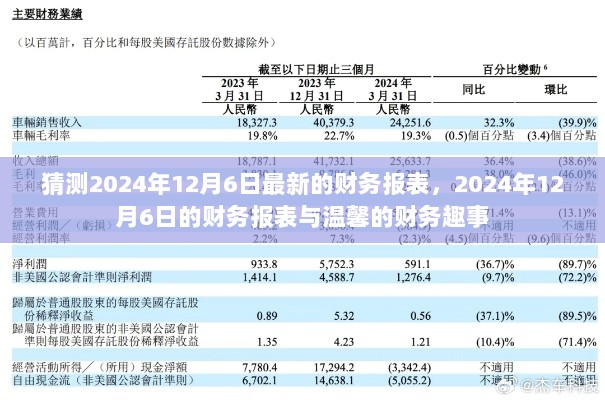 2024年12月6日财务报表预测与温馨的财务趣事