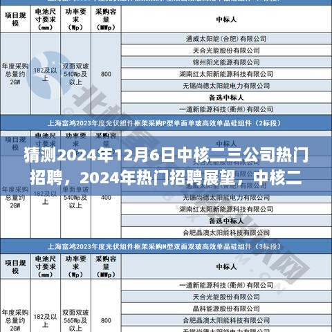 2024年中核二三公司热门招聘展望，时代机遇与行业地位的双重挑战