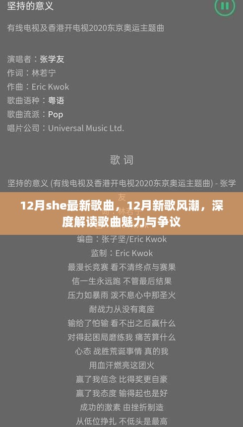 深度解读，12月新歌风潮下的魅力与争议——She最新歌曲聚焦