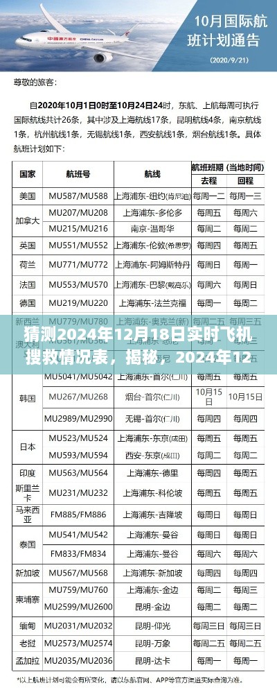 揭秘，掌握最新航空救援动态——2024年12月18日实时飞机搜救情况表概览