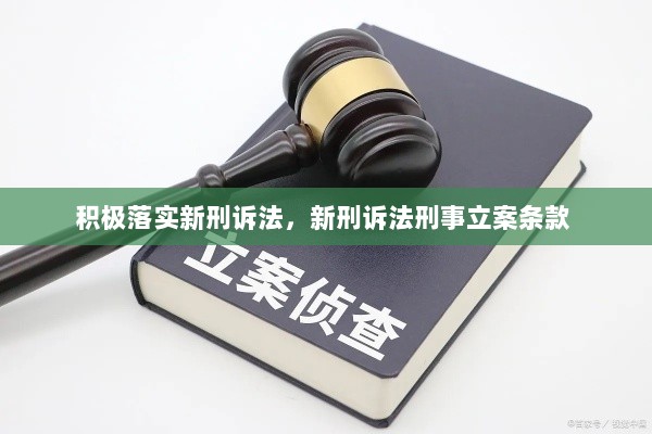 积极落实新刑诉法，新刑诉法刑事立案条款 