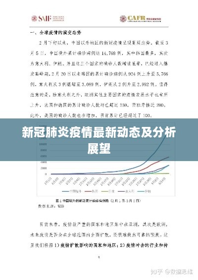 新冠肺炎疫情最新动态及分析展望