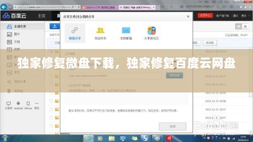 独家修复微盘下载，独家修复百度云网盘 