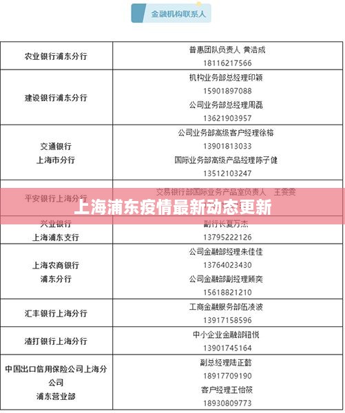 上海浦东疫情最新动态更新