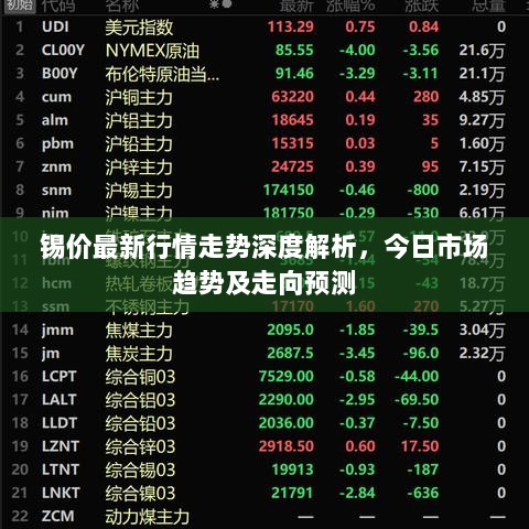 锡价最新行情走势深度解析，今日市场趋势及走向预测