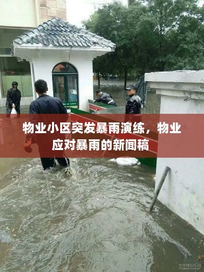 物业小区突发暴雨演练，物业应对暴雨的新闻稿 