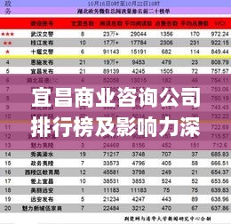 宜昌商业咨询公司排行榜及影响力深度解析