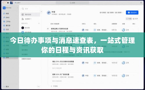今日待办事项与消息速查表，一站式管理你的日程与资讯获取