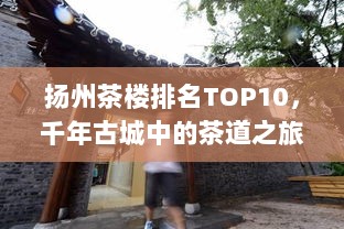 扬州茶楼排名TOP10，千年古城中的茶道之旅