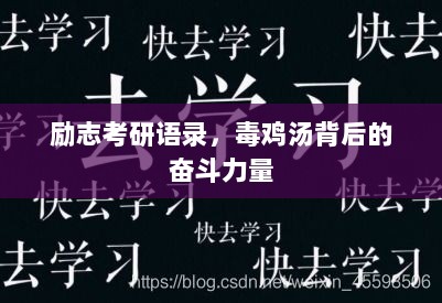 励志考研语录，毒鸡汤背后的奋斗力量