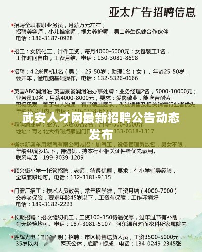 武安人才网最新招聘公告动态发布