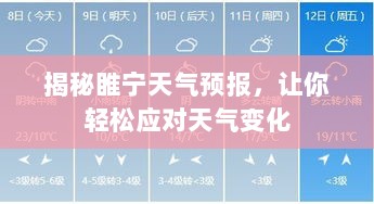 揭秘睢宁天气预报，让你轻松应对天气变化