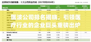 医波公司排名揭晓，引领医疗行业的企业巨头重磅出炉！