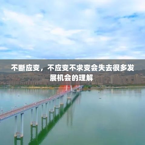 不断应变，不应变不求变会失去很多发展机会的理解 