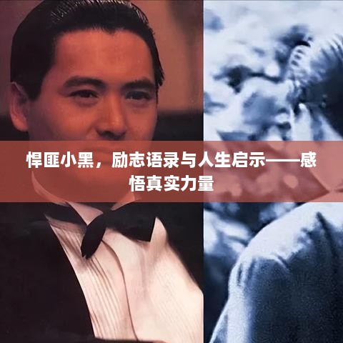 悍匪小黑，励志语录与人生启示——感悟真实力量